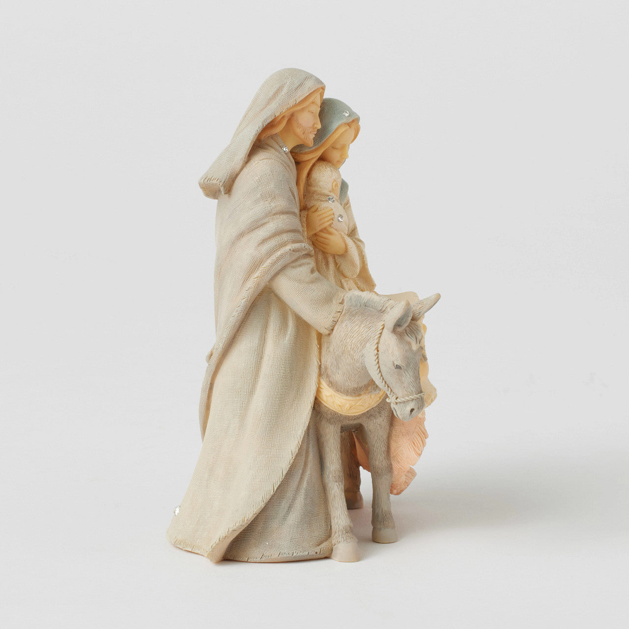 Holy Family with Donkey Figurine