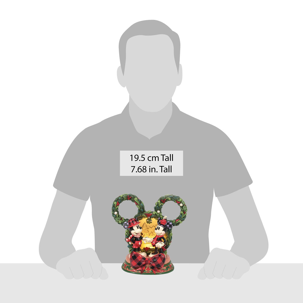 Magical Winter Moments Mickey & Minnie LED Mountain Diorama