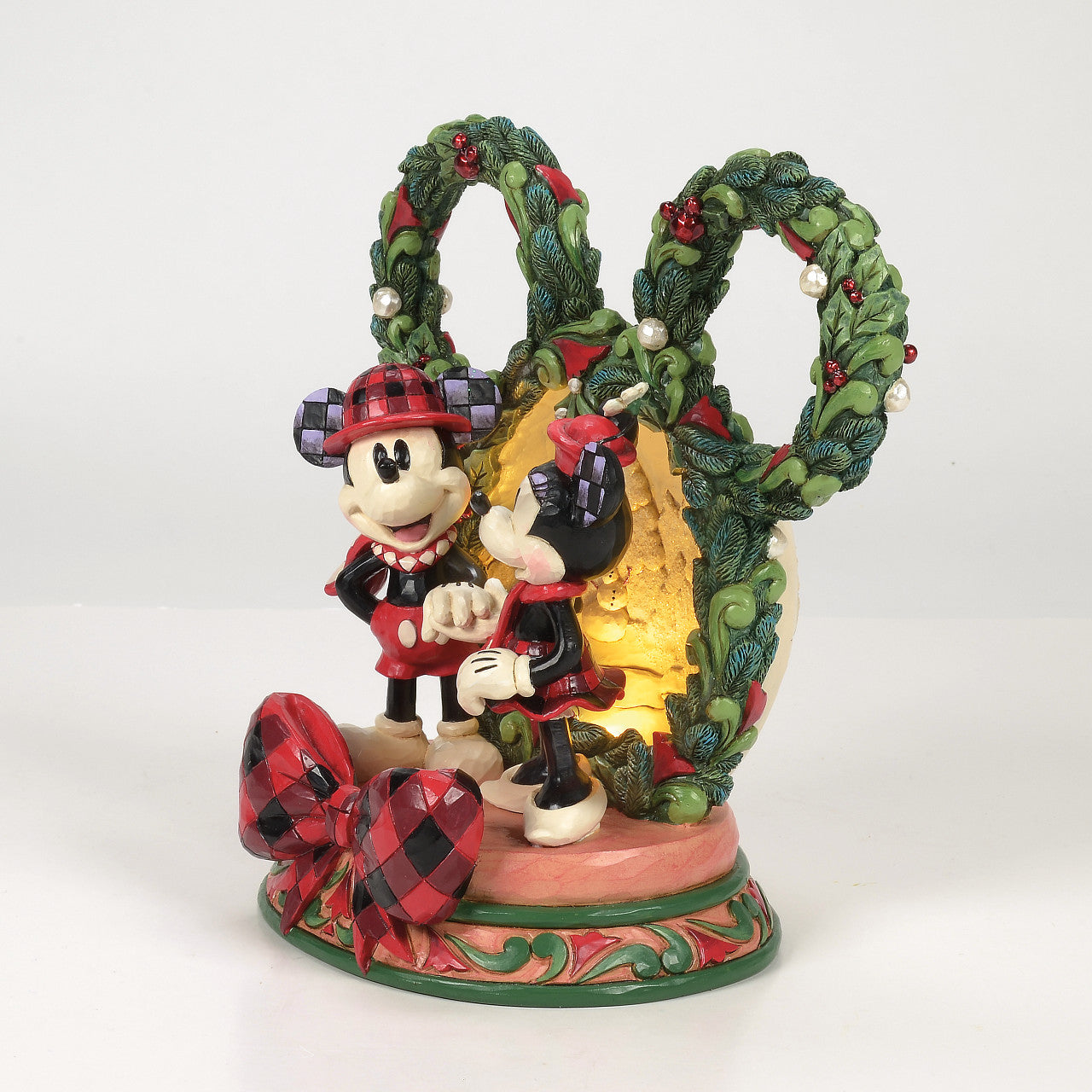Magical Winter Moments Mickey & Minnie LED Mountain Diorama