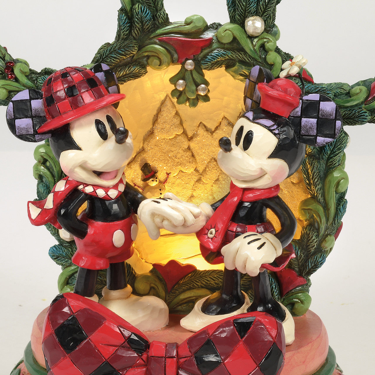 Magical Winter Moments Mickey & Minnie LED Mountain Diorama
