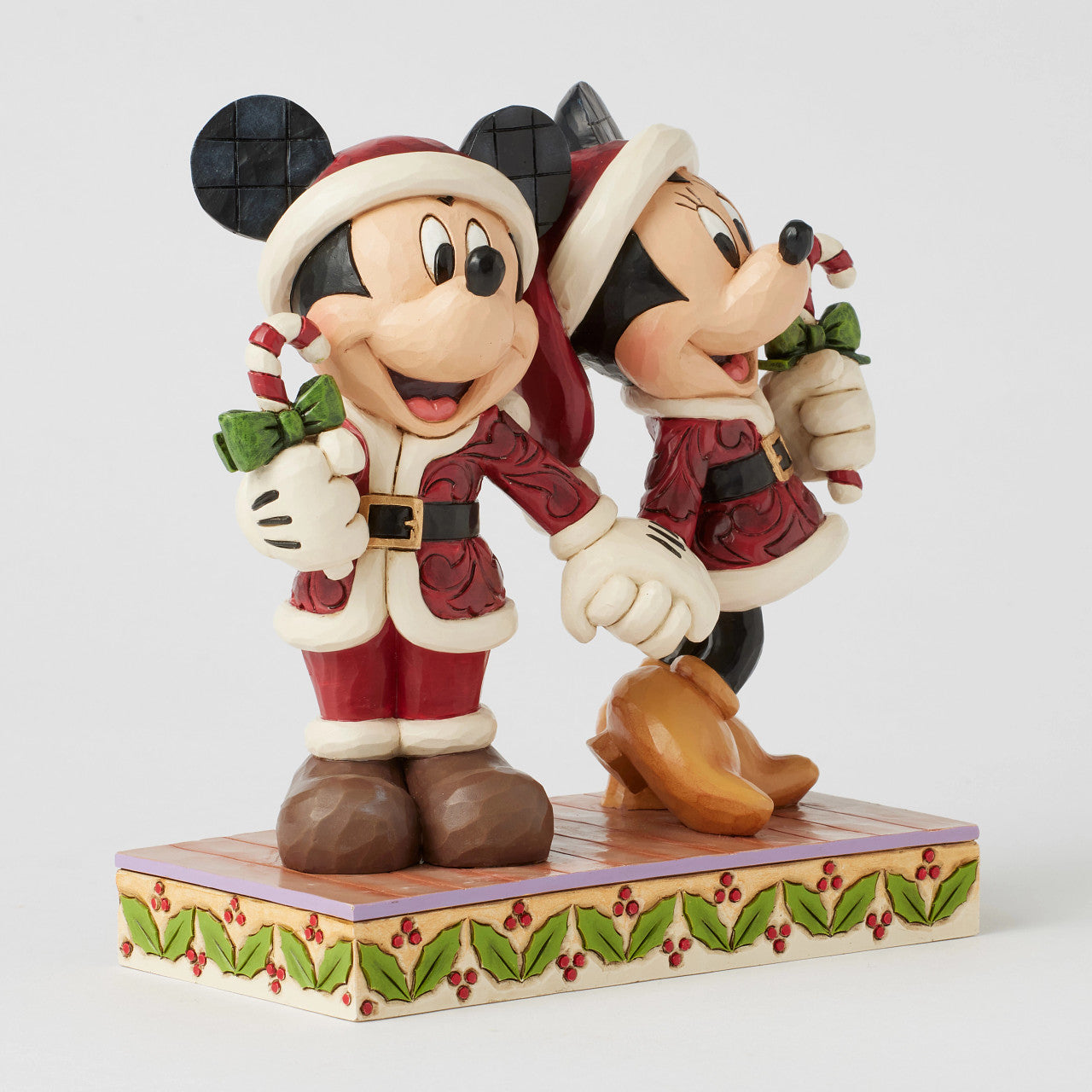 Candy Cane Christmas Mickey & Minnie with Candy Canes