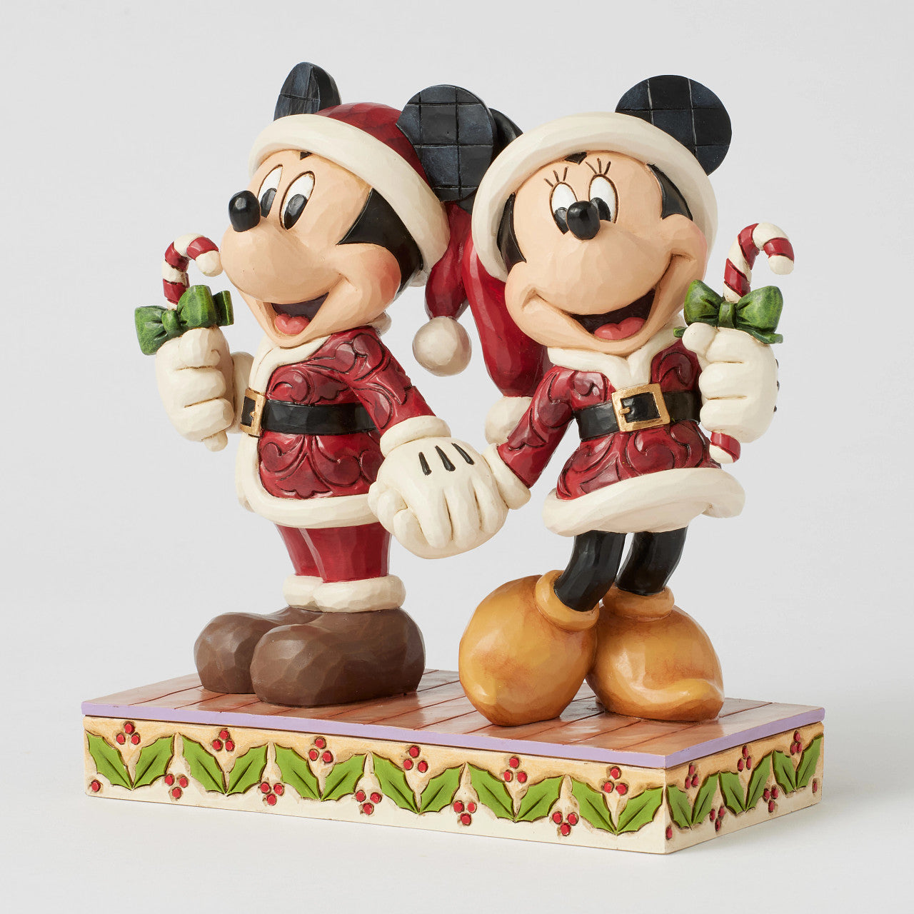 Candy Cane Christmas Mickey & Minnie with Candy Canes
