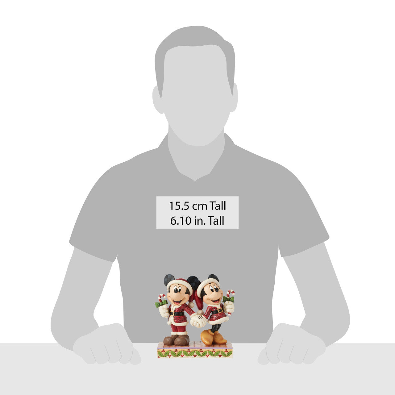 Candy Cane Christmas Mickey & Minnie with Candy Canes