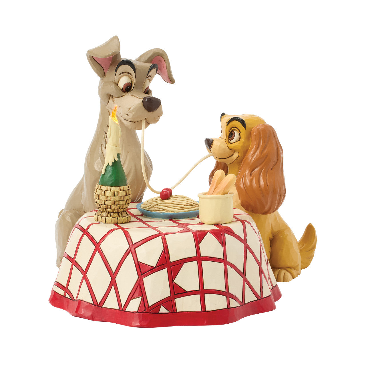 Dinner for Two Lady and Tramp Spaghetti Scene with LED Light