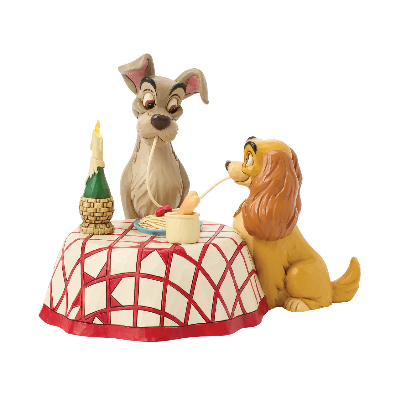 Dinner for Two Lady and Tramp Spaghetti Scene with LED Light