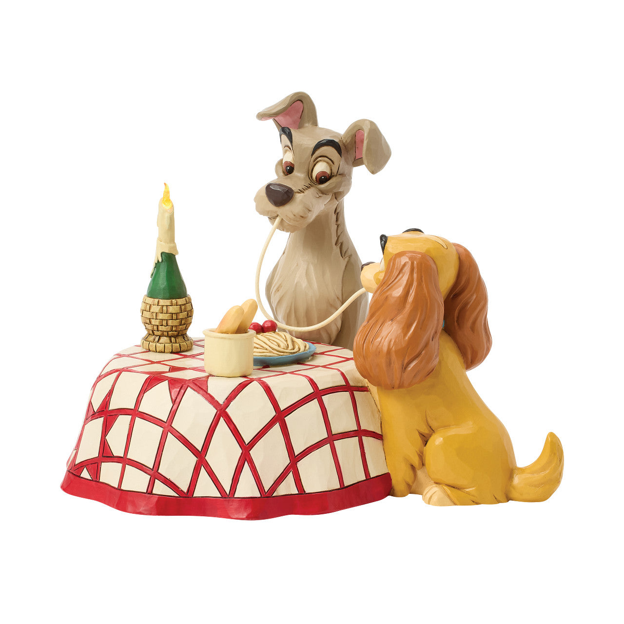 Dinner for Two Lady and Tramp Spaghetti Scene with LED Light