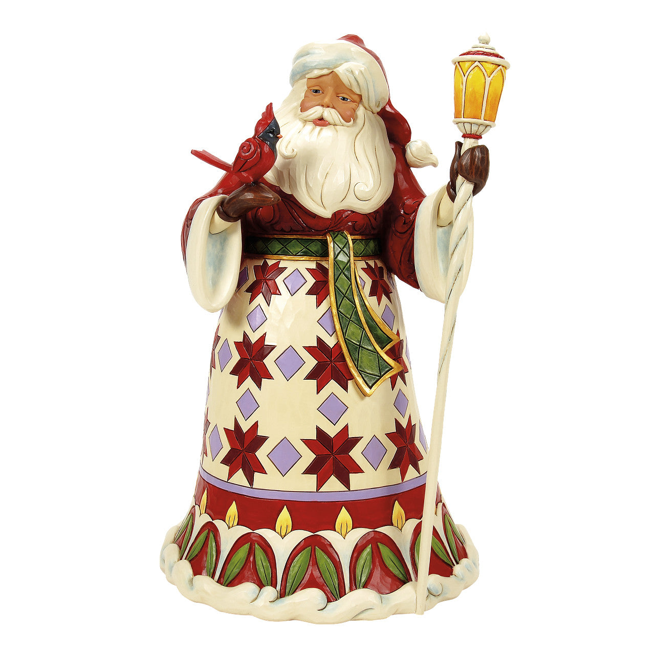 Spreading Christmas Cheer Santa with Cardinals
