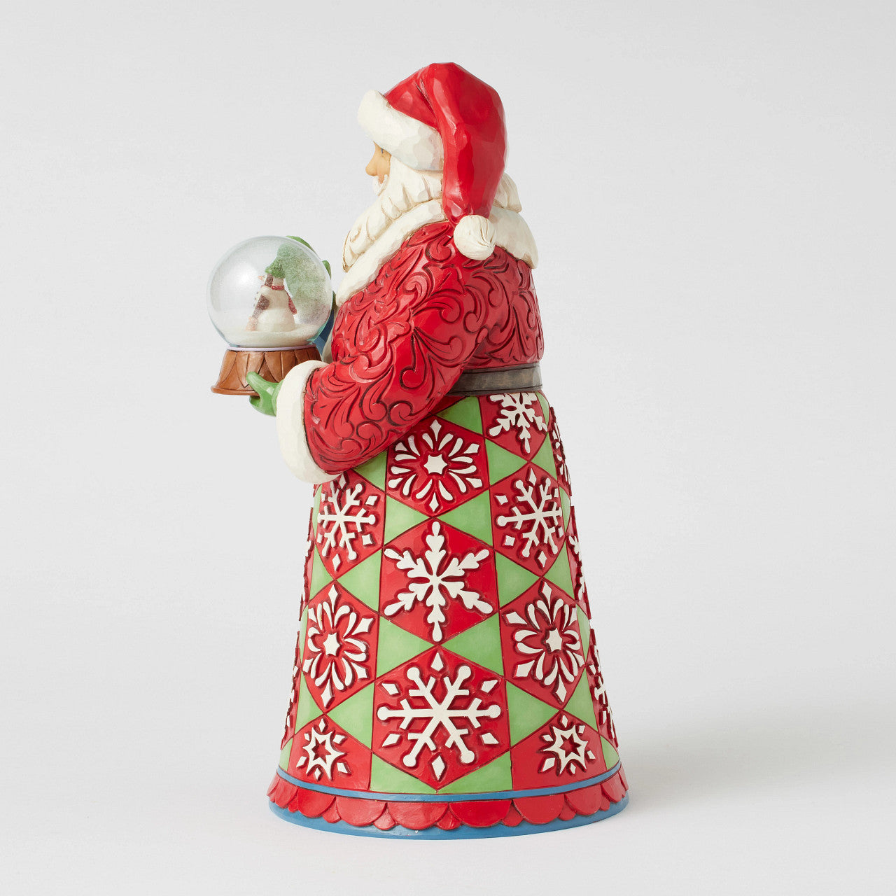 Frosty Keepsake Santa Holding Mini Globe