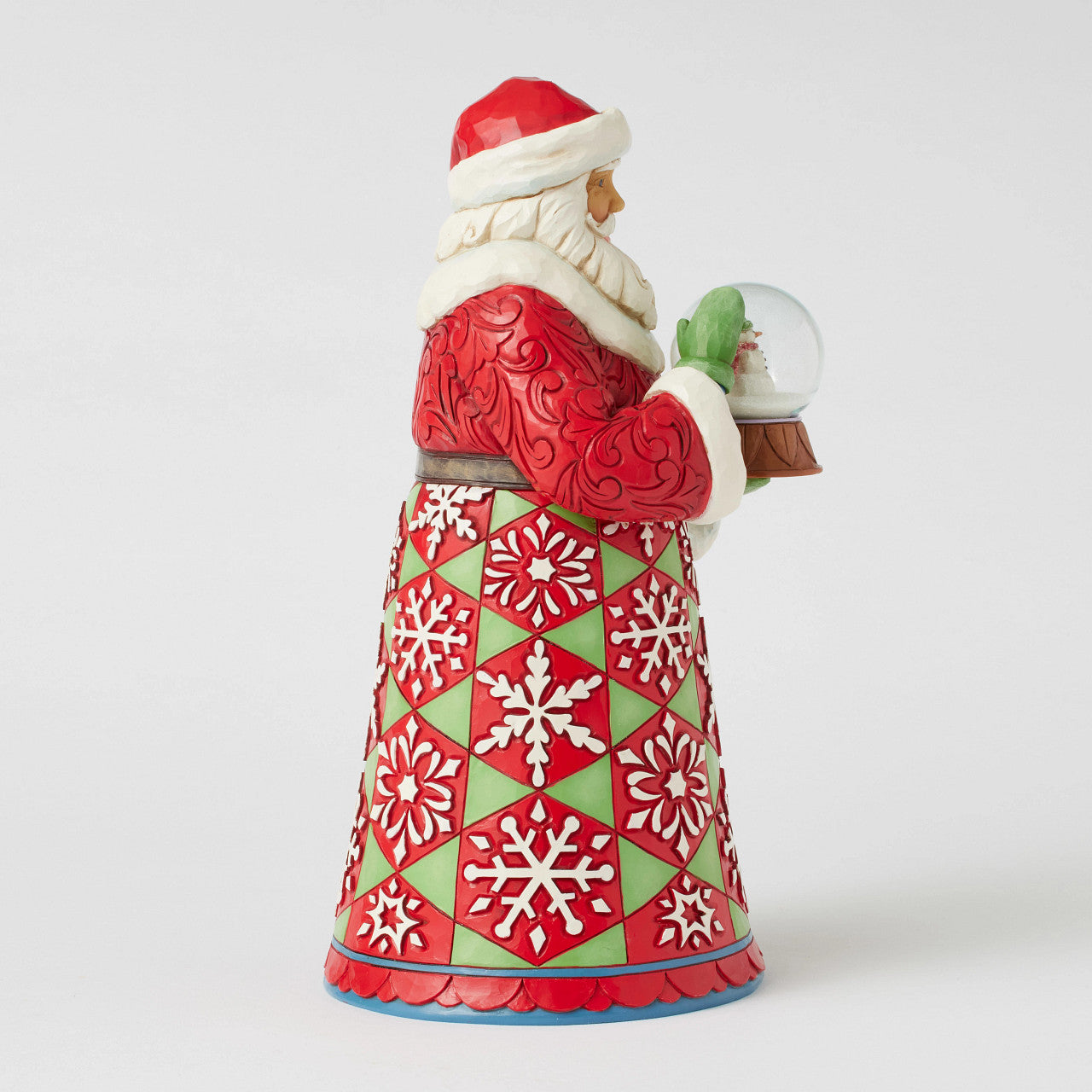 Frosty Keepsake Santa Holding Mini Globe