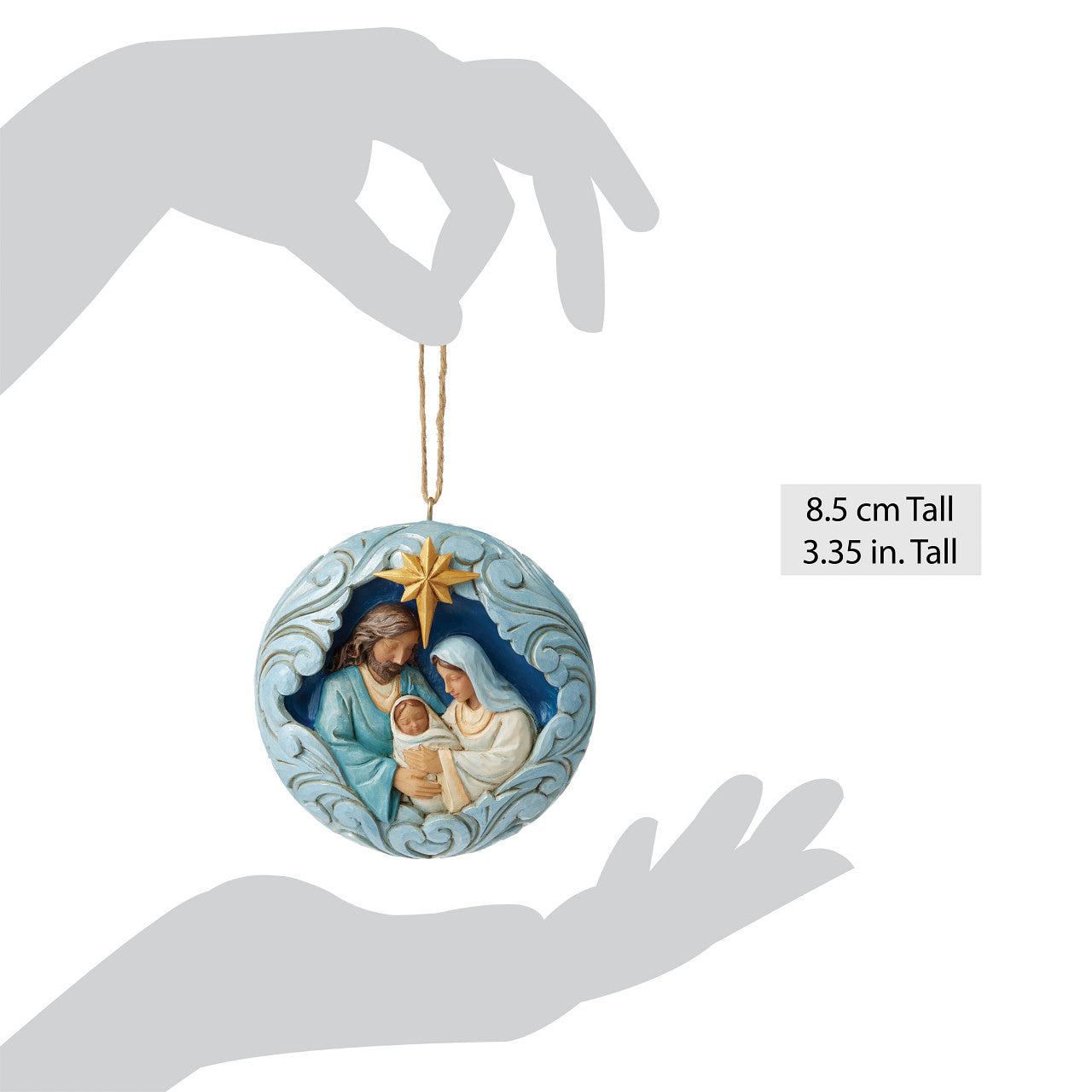 Blue & Gold Holy Family Ornament