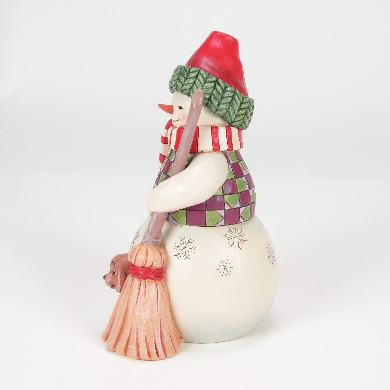 Swept In Love Snowman with Dog Peeking Figurine