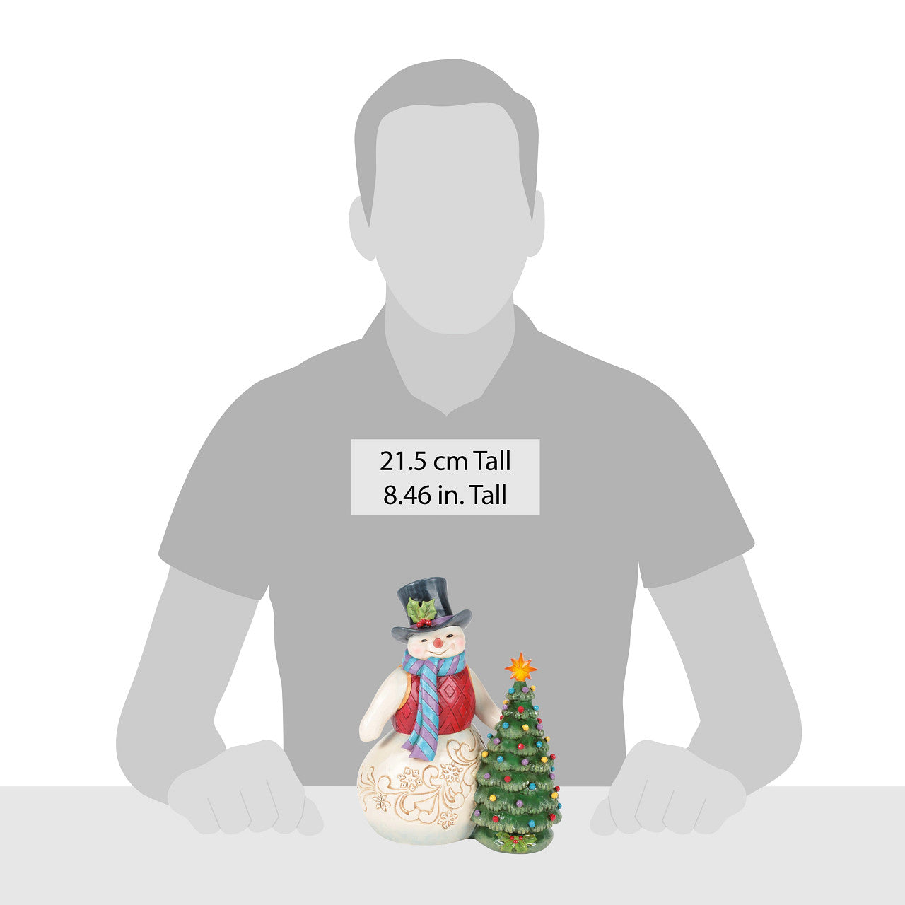 All is Merry and Bright Snowman with Vintage LED Tree