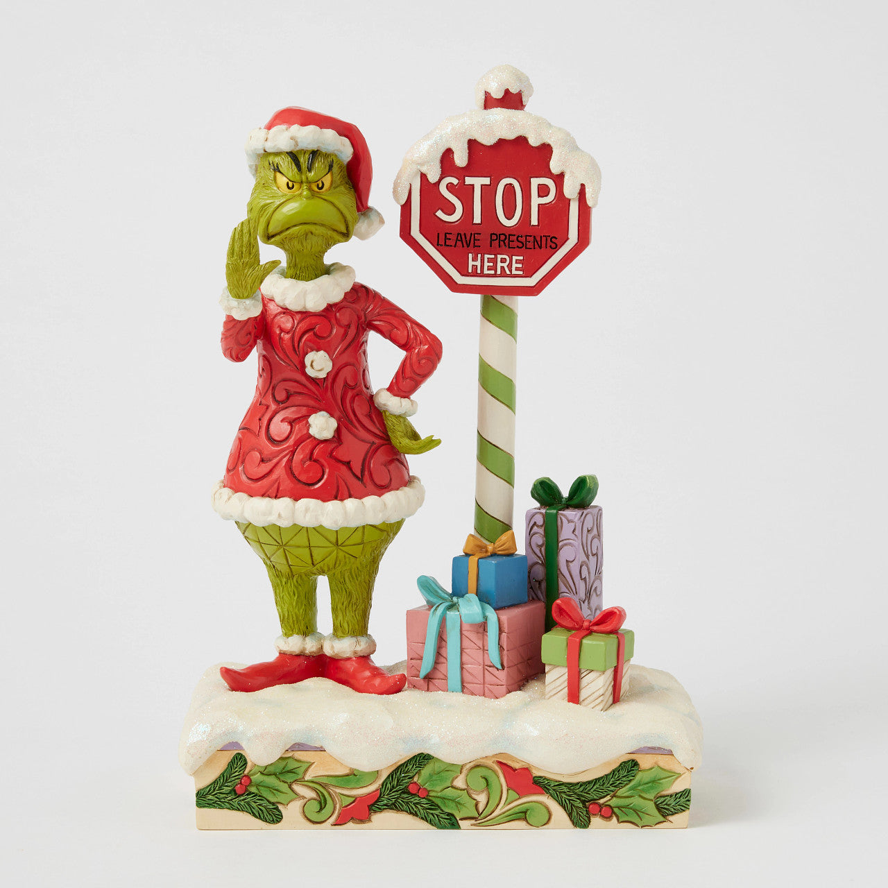 Grinch by LED Lit Stop Sign