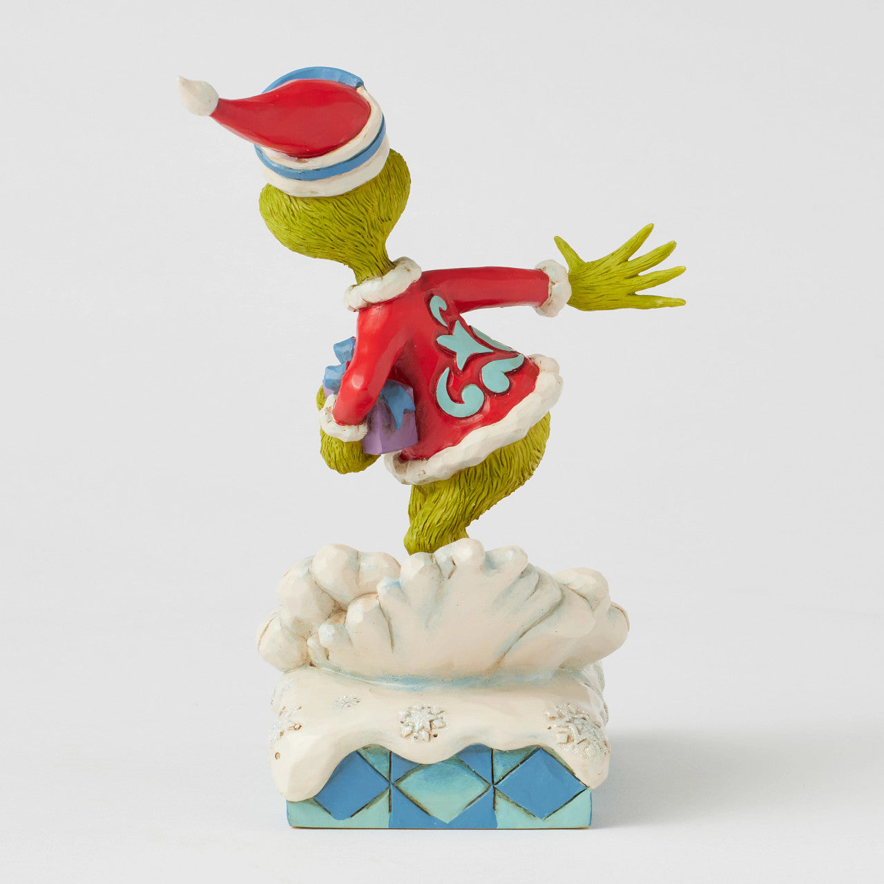 Grinch Snowboarding with Gifts