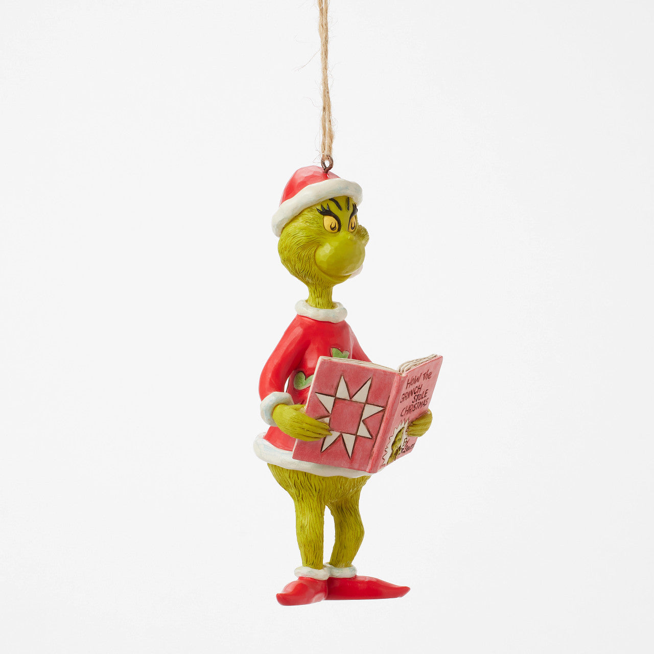 Grinch with How the Grinch Stole Christmas Book Ornament