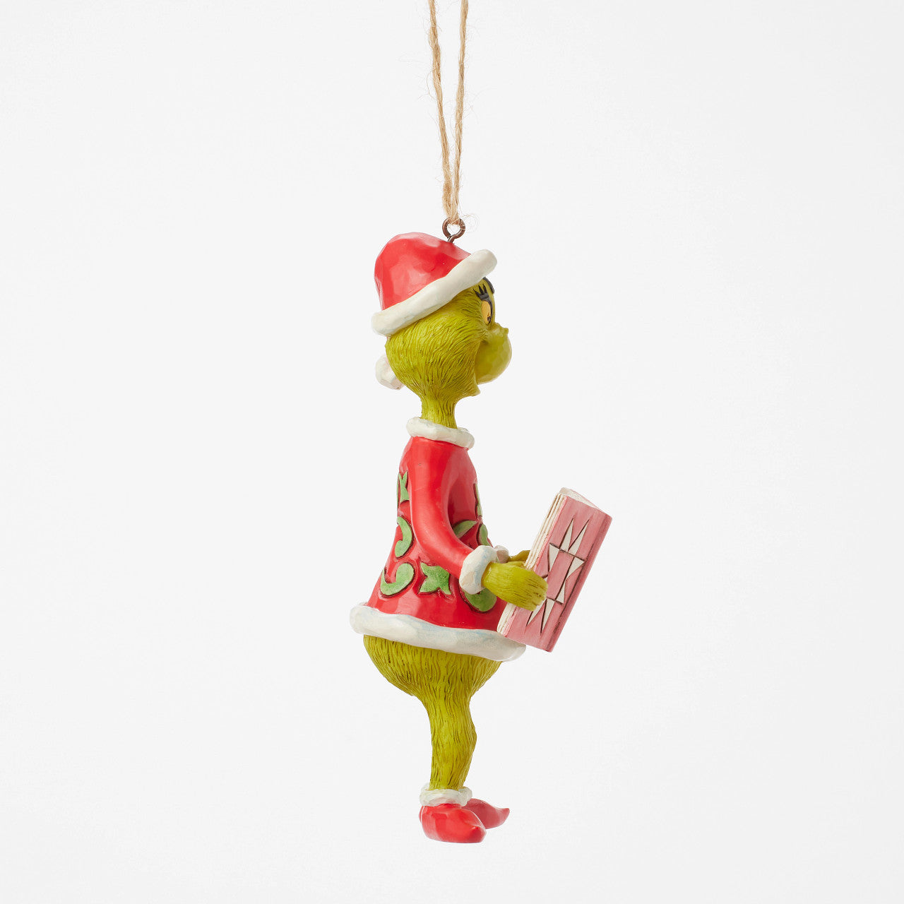 Grinch with How the Grinch Stole Christmas Book Ornament