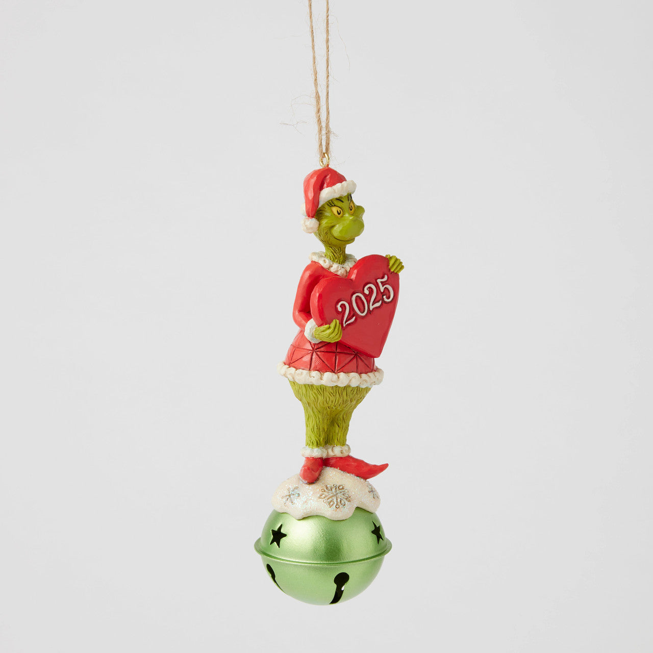 Grinch on Bell Dated 2025 Ornament