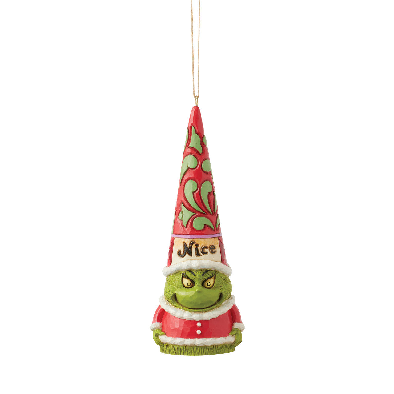 Grinch Naughty and Nice Gnome Ornament