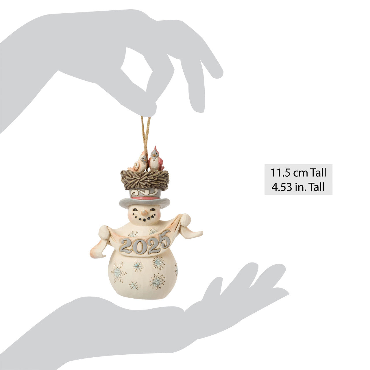 Woodland Dated 2025 Snowman Ornament