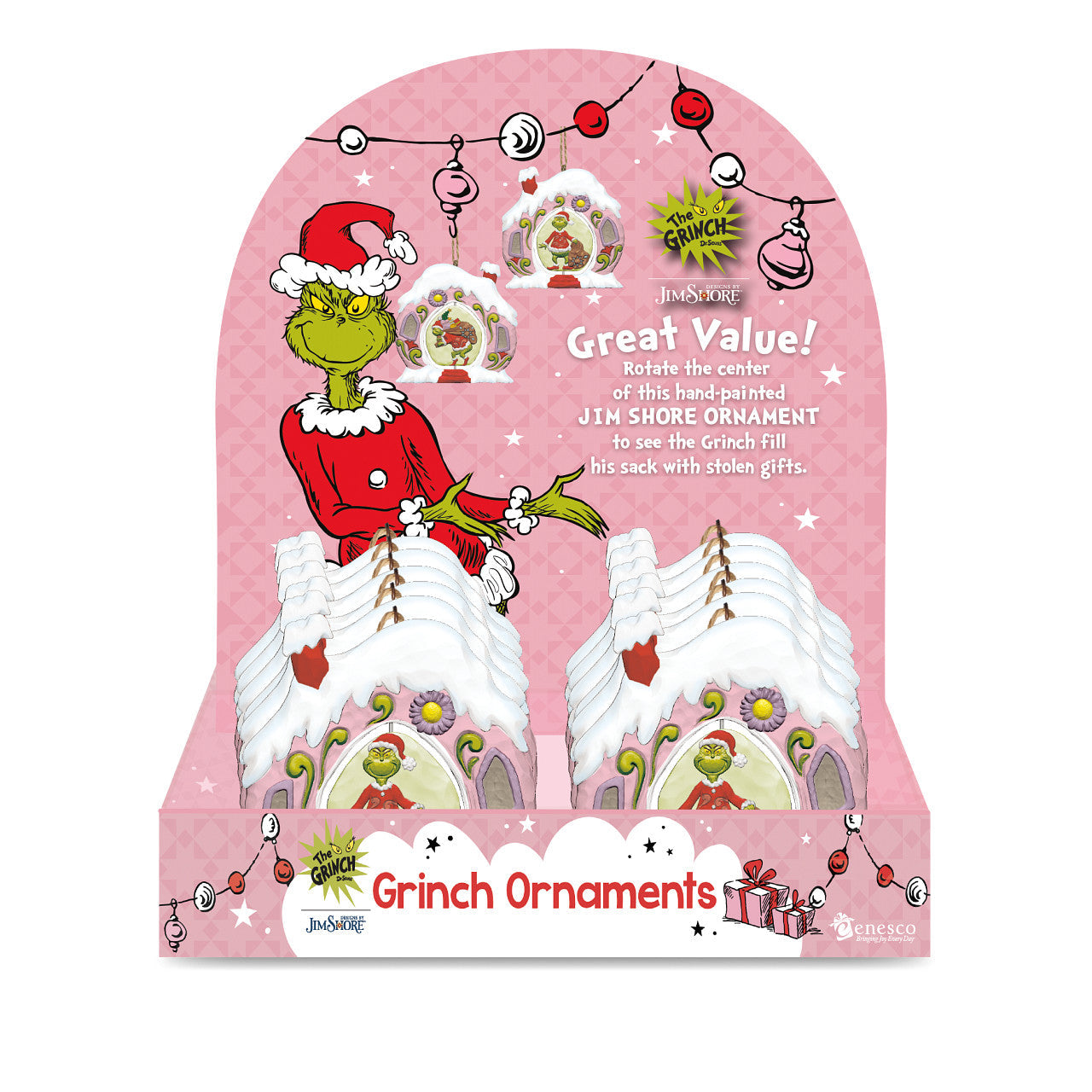 Whoville House with the Grinch Rotating Ornament