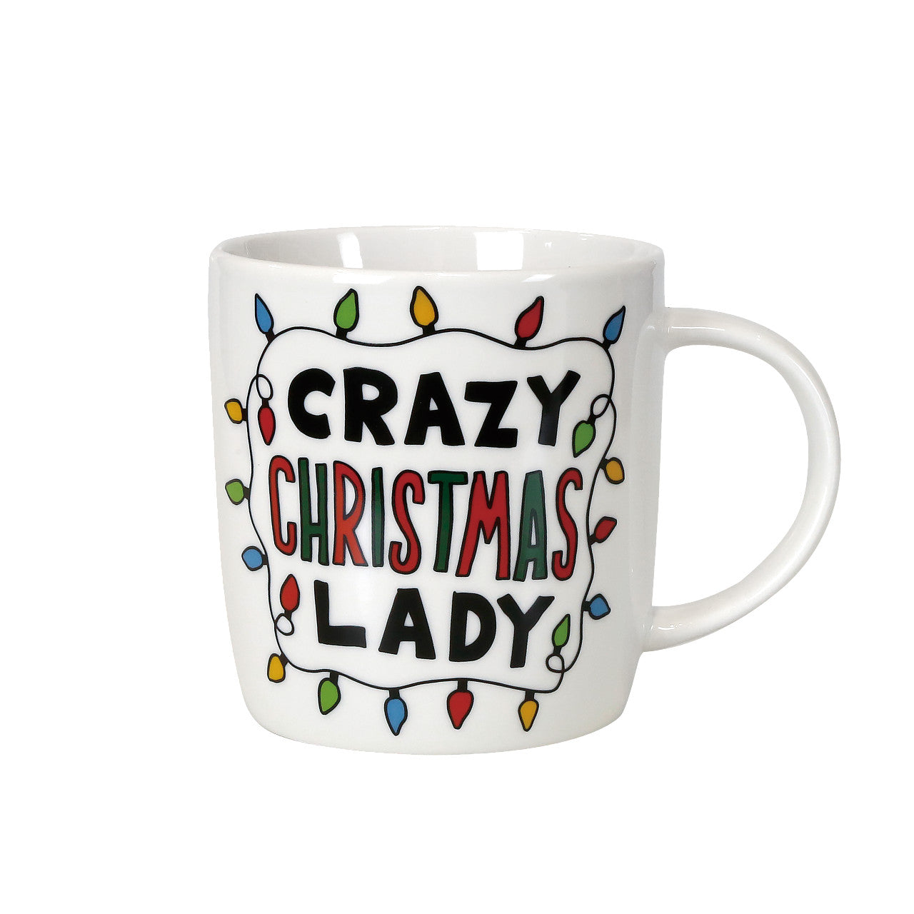 Christmas Lady Sleigh All Day Coffee Mug and Glasses Set 12 Ounces
