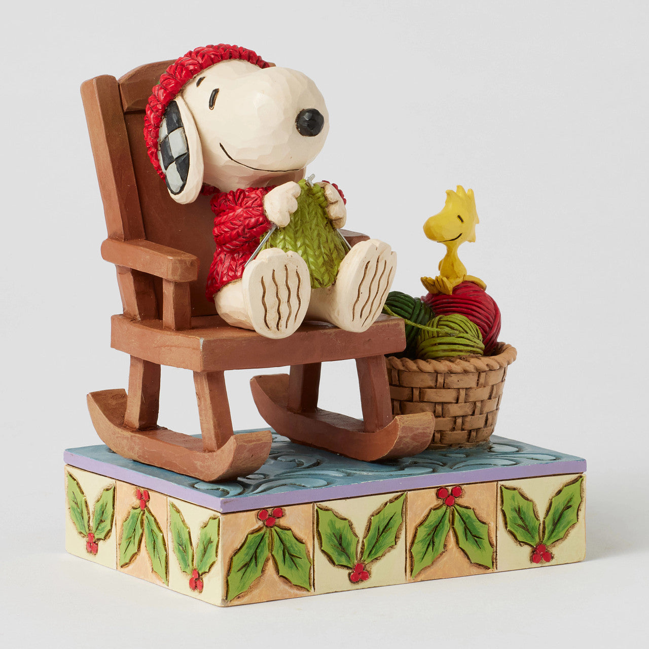 Snoopy Knitting in Rocking Chair