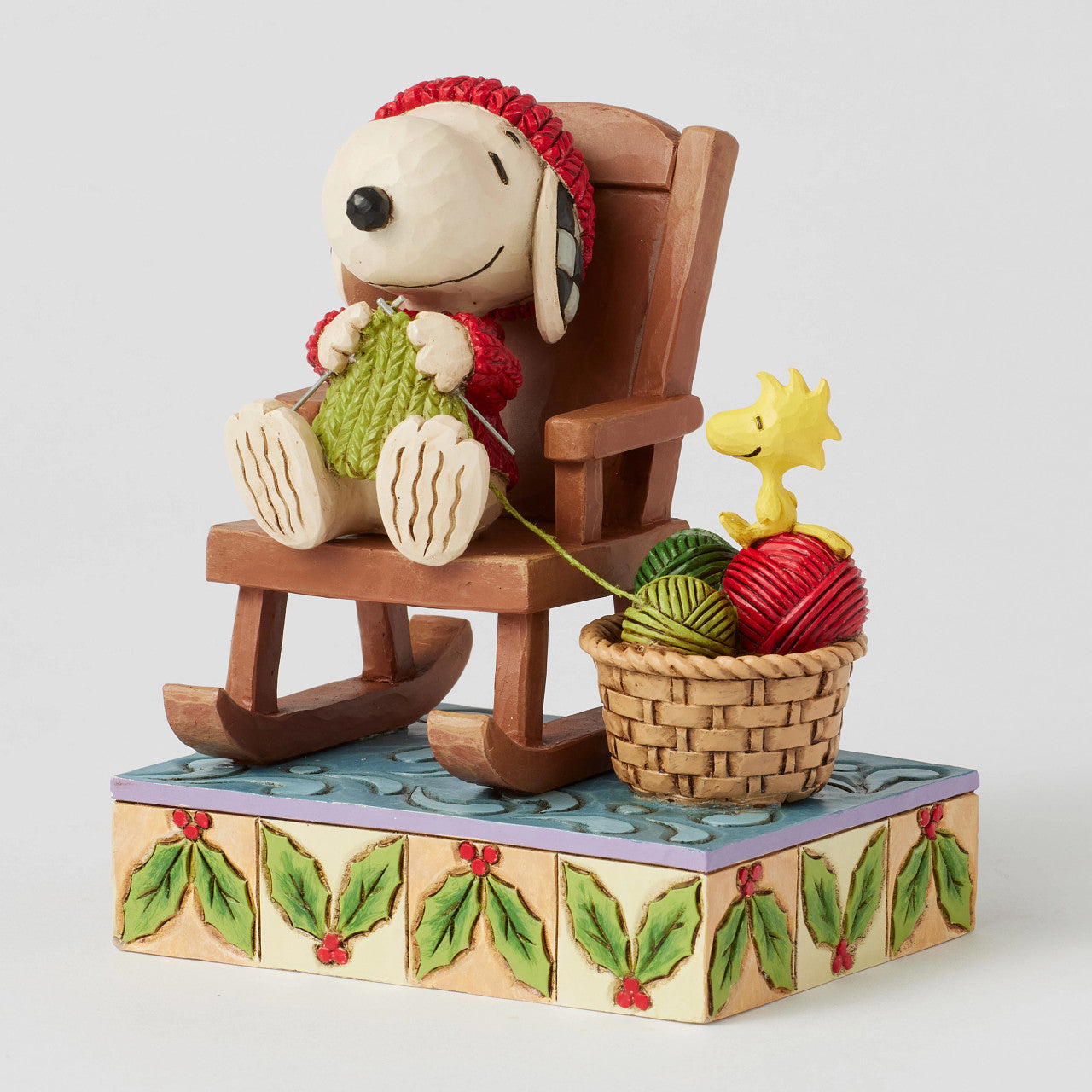 Snoopy Knitting in Rocking Chair