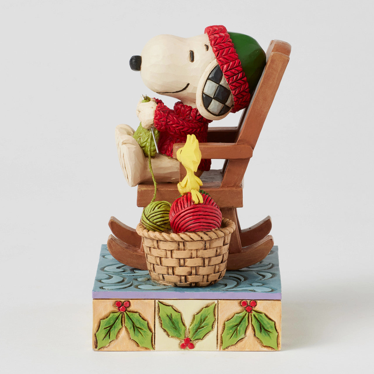 Snoopy Knitting in Rocking Chair