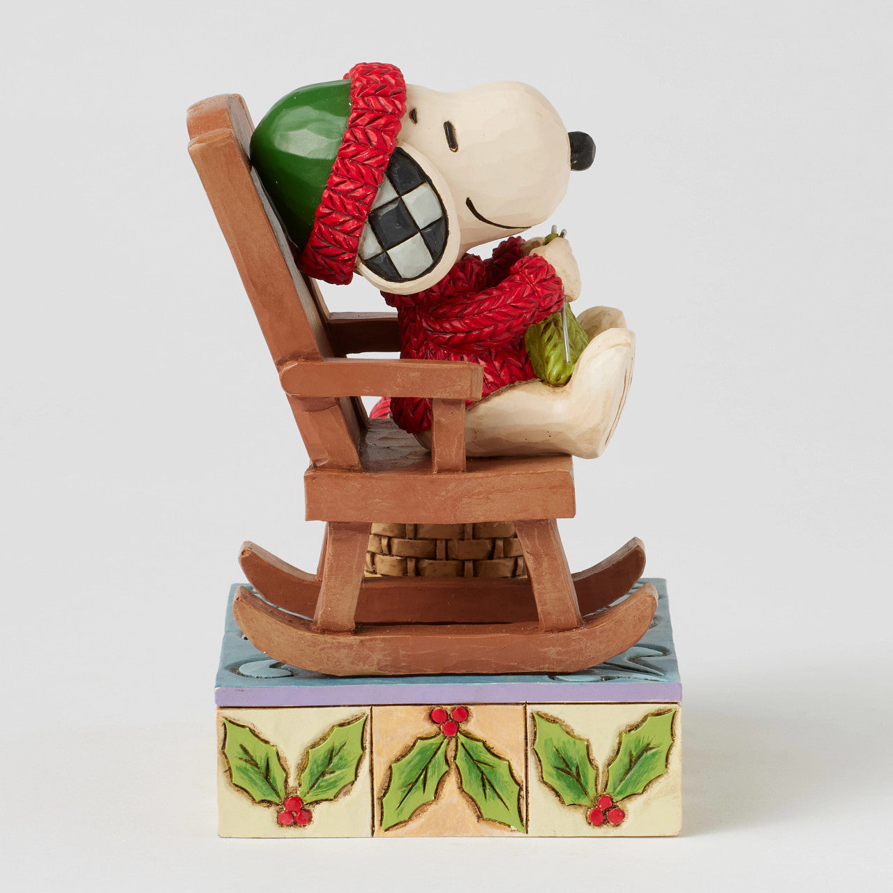 Snoopy Knitting in Rocking Chair