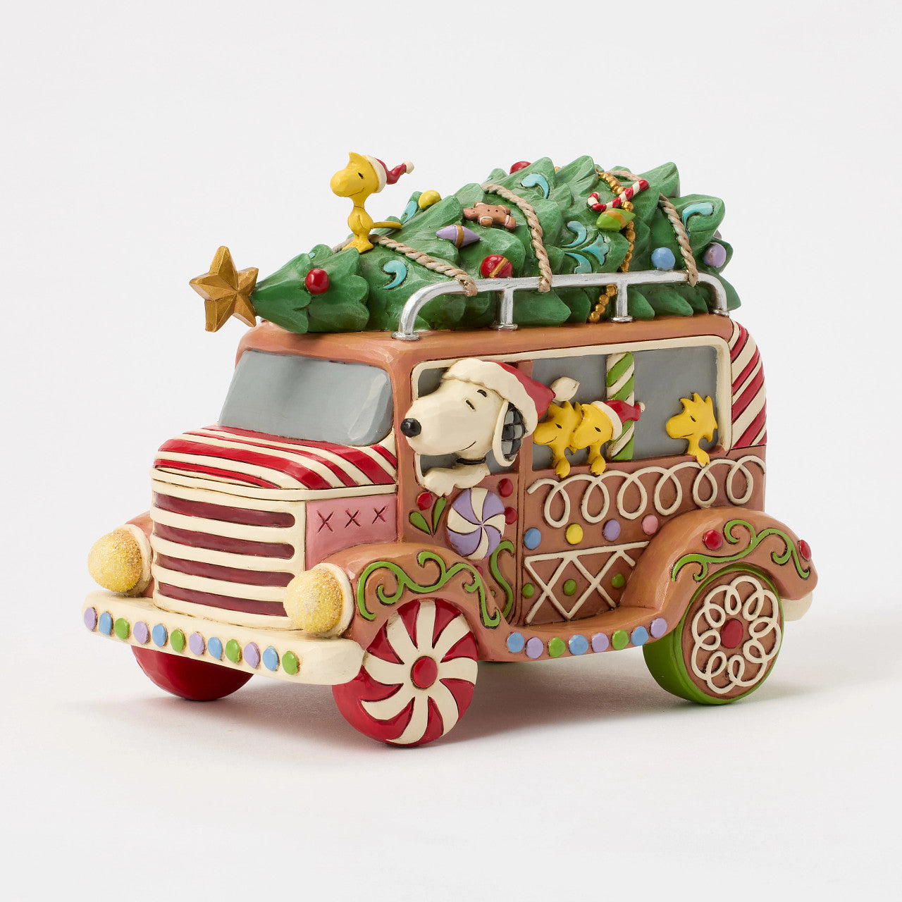 Peanuts Gingerbread Christmas Van with Snoopy and the Woodstocks