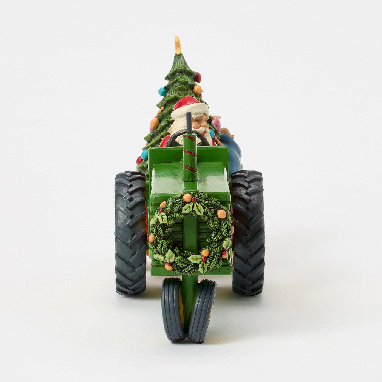 Deere St. Nick Santa on Tractor with Toys