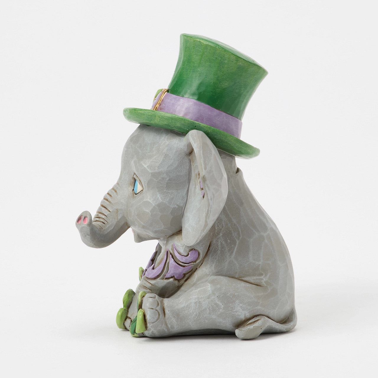 Trunk of Luck Elephant with Clover Figurine
