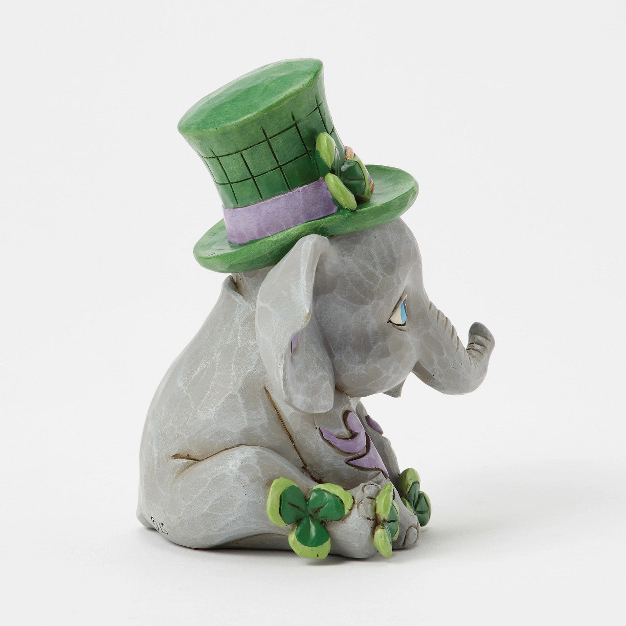 Trunk of Luck Elephant with Clover Figurine