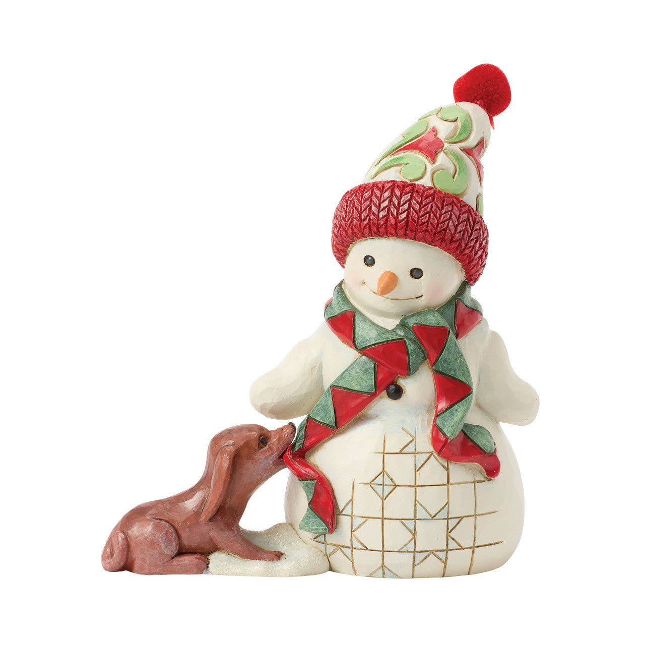 Up to Snow Good Snowman with Dog & Scarf Pint Size