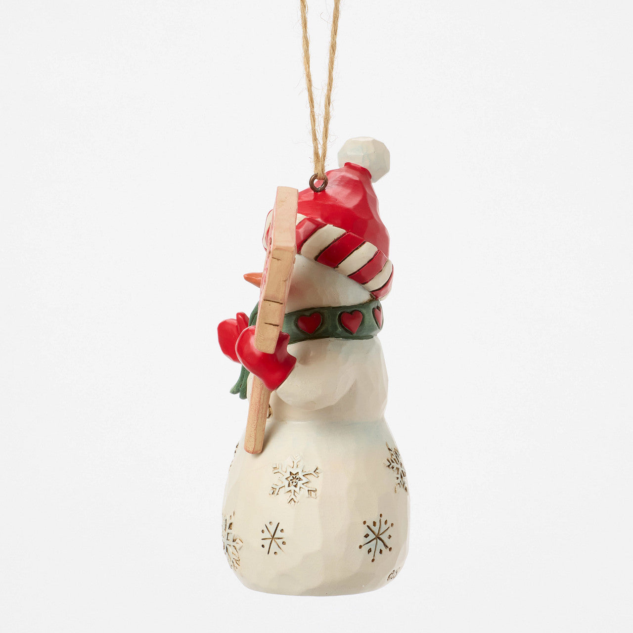 Snowman with Peace & Joy Sign Ornament