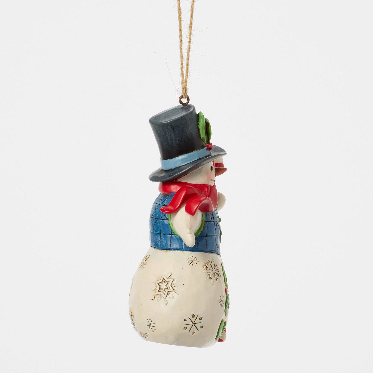 Snowman with Candy Cane Ornament
