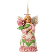Angel With Pink Roses Ornament