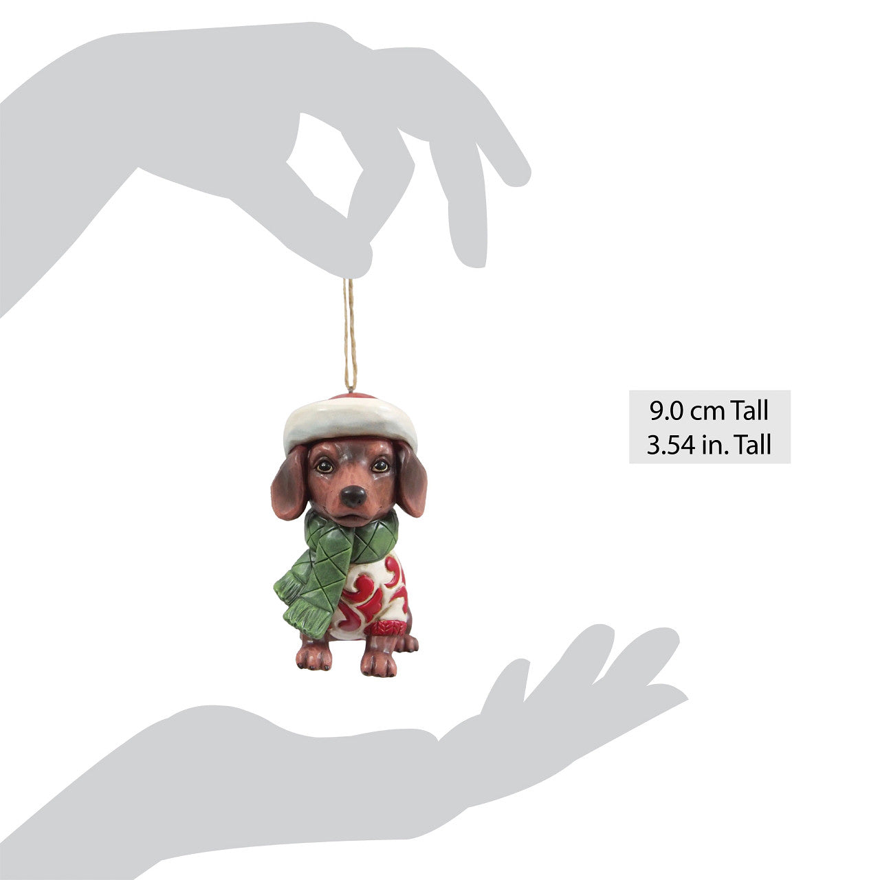 Dachshund Santa Hat Ornament
