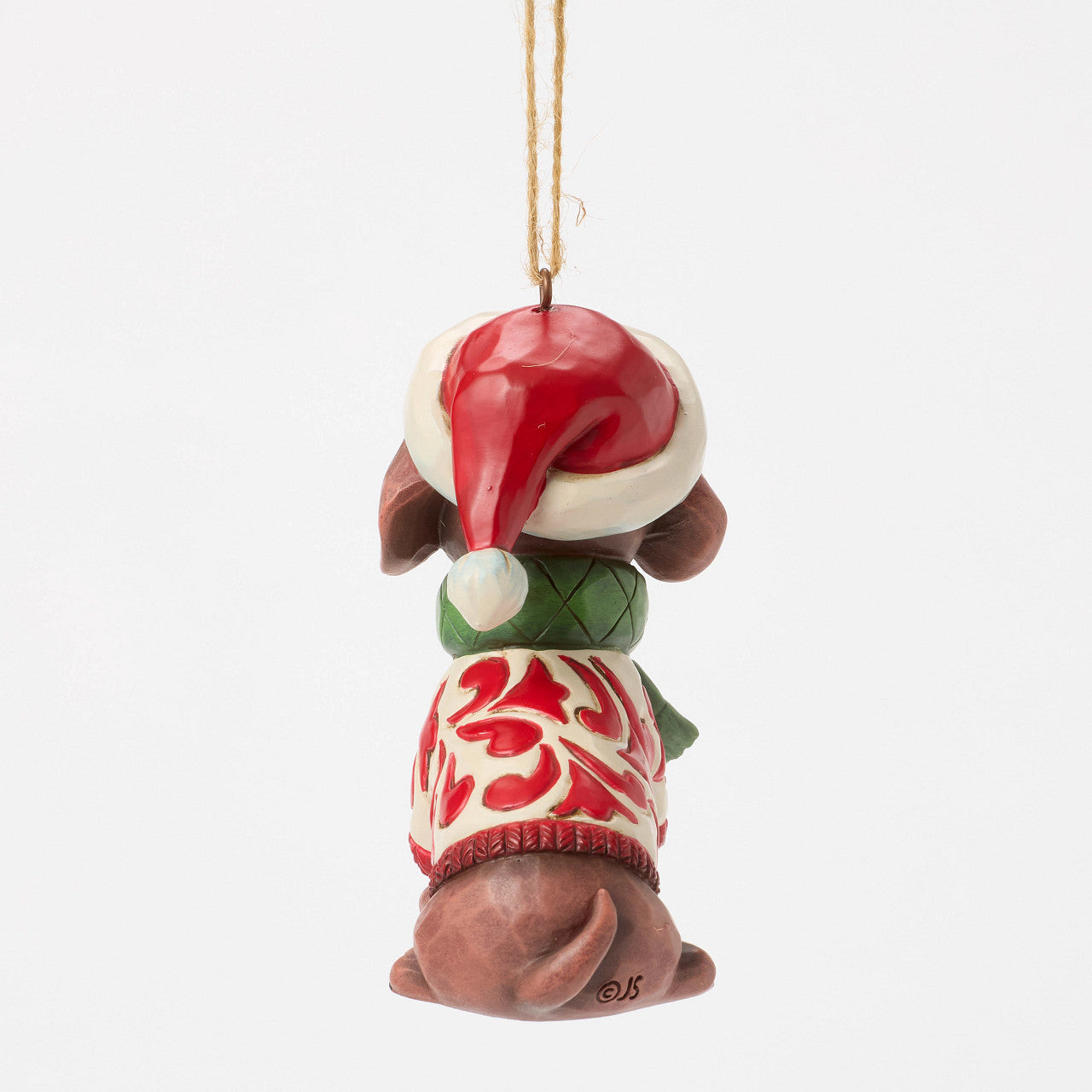 Dachshund Santa Hat Ornament