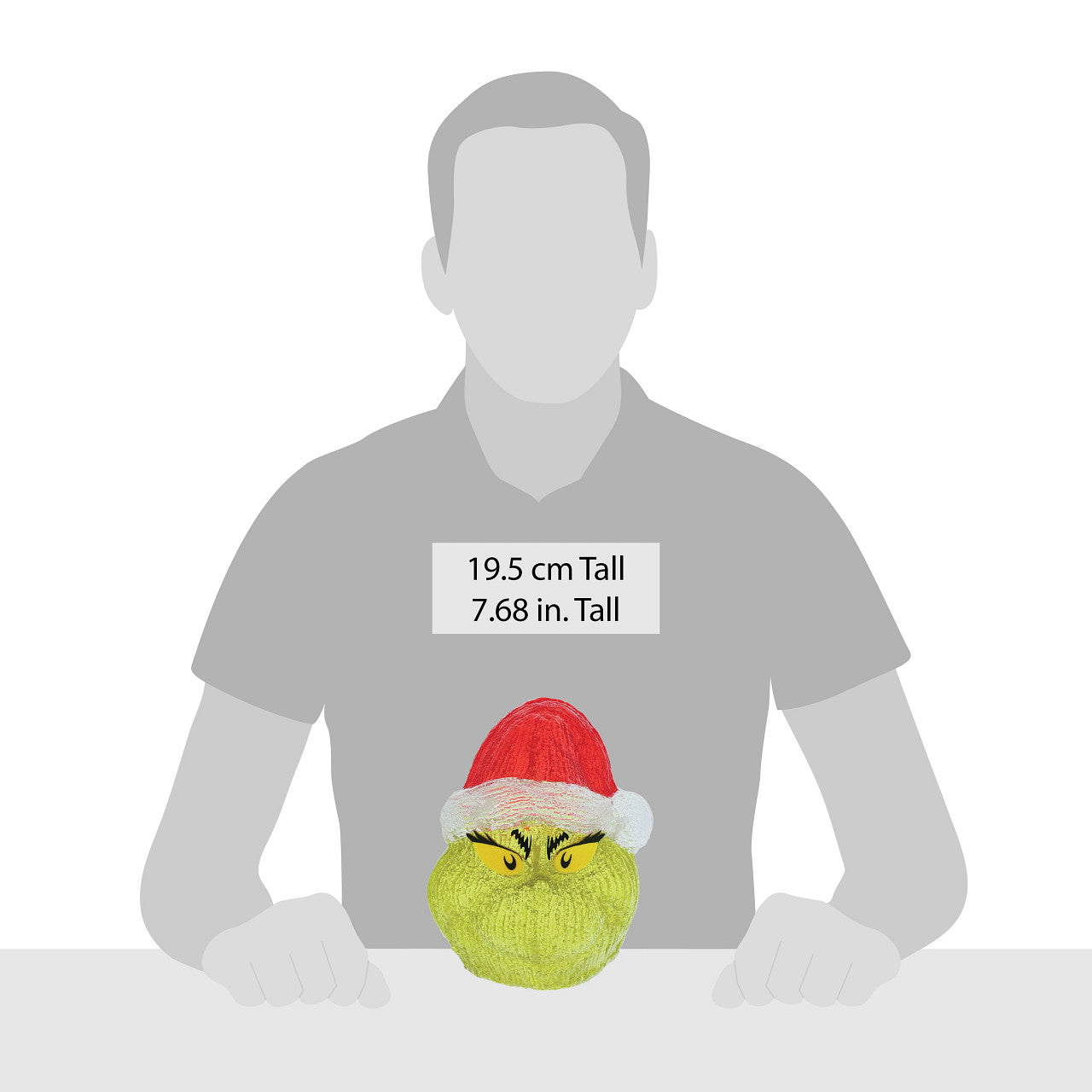 Grinch Acrylic LED Lit Head