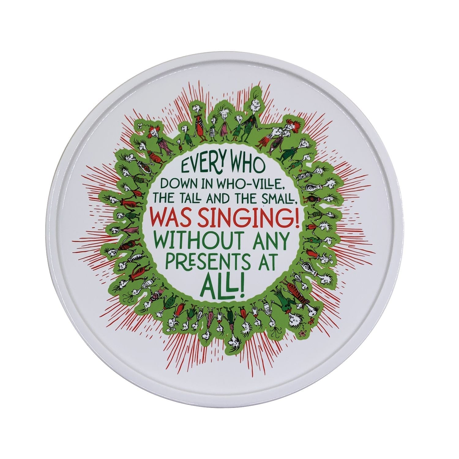 Grinch Every Who Was Singing Cookie Platter 10 Inches