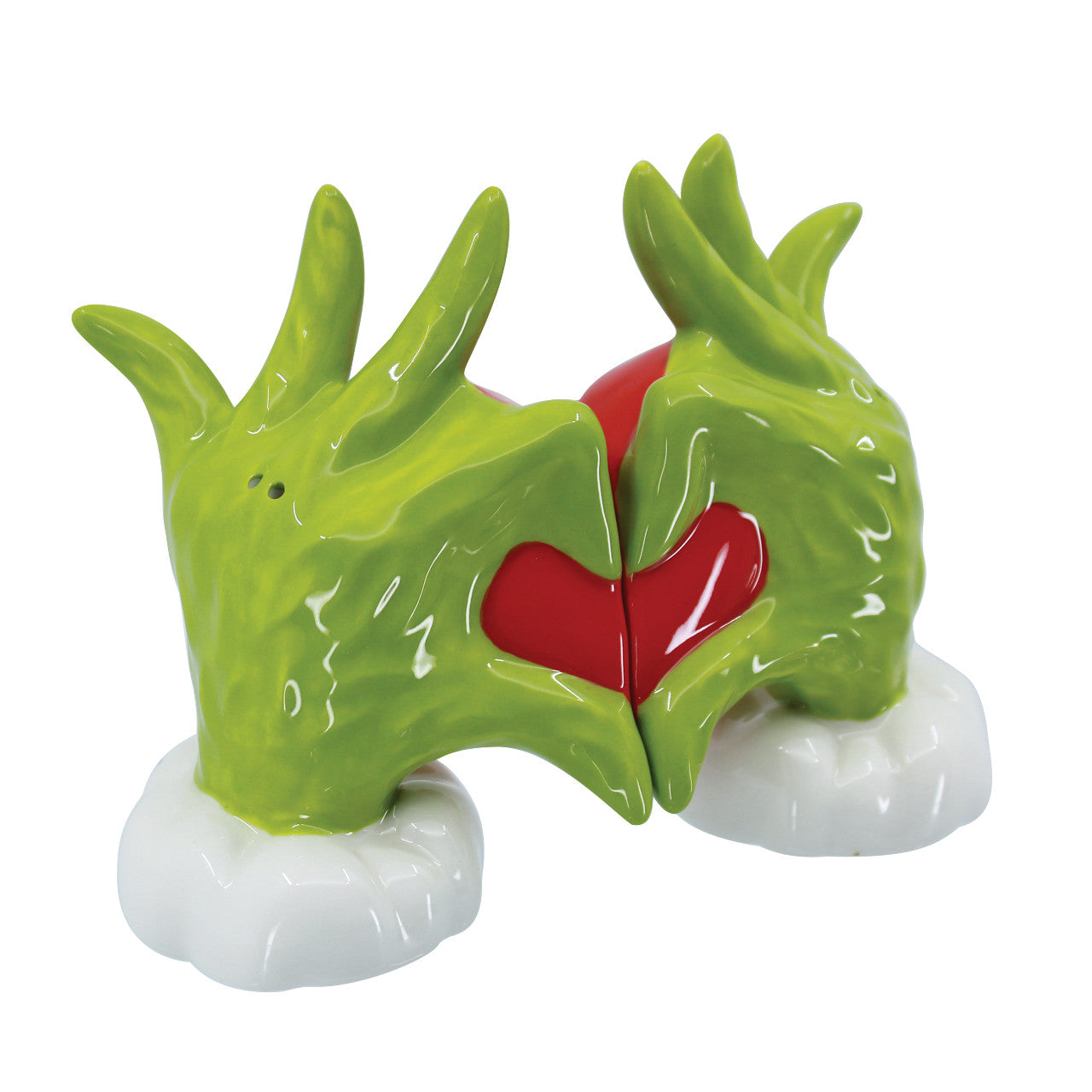 Grinch Heart Hands Salt and Pepper Set of 2