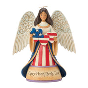 Every Heart Beats True Patriotic Angel with Hearts