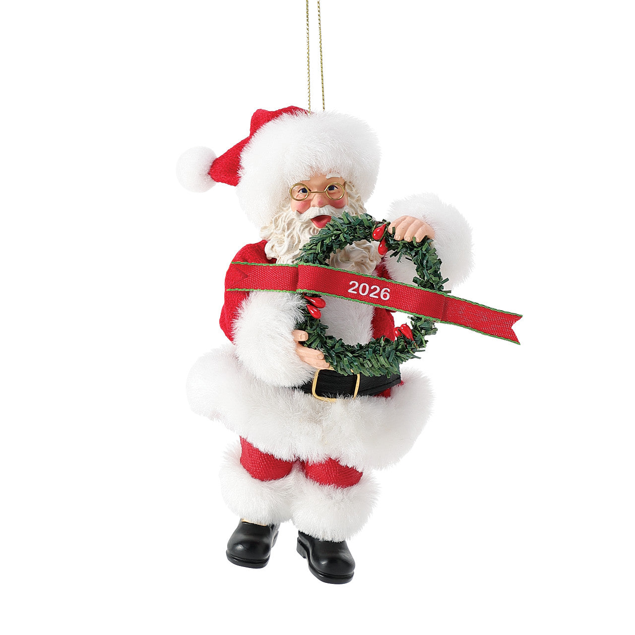 2026 Santa with Wreath Ornament