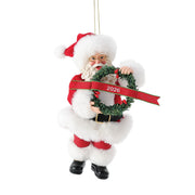 2026 Santa with Wreath Ornament