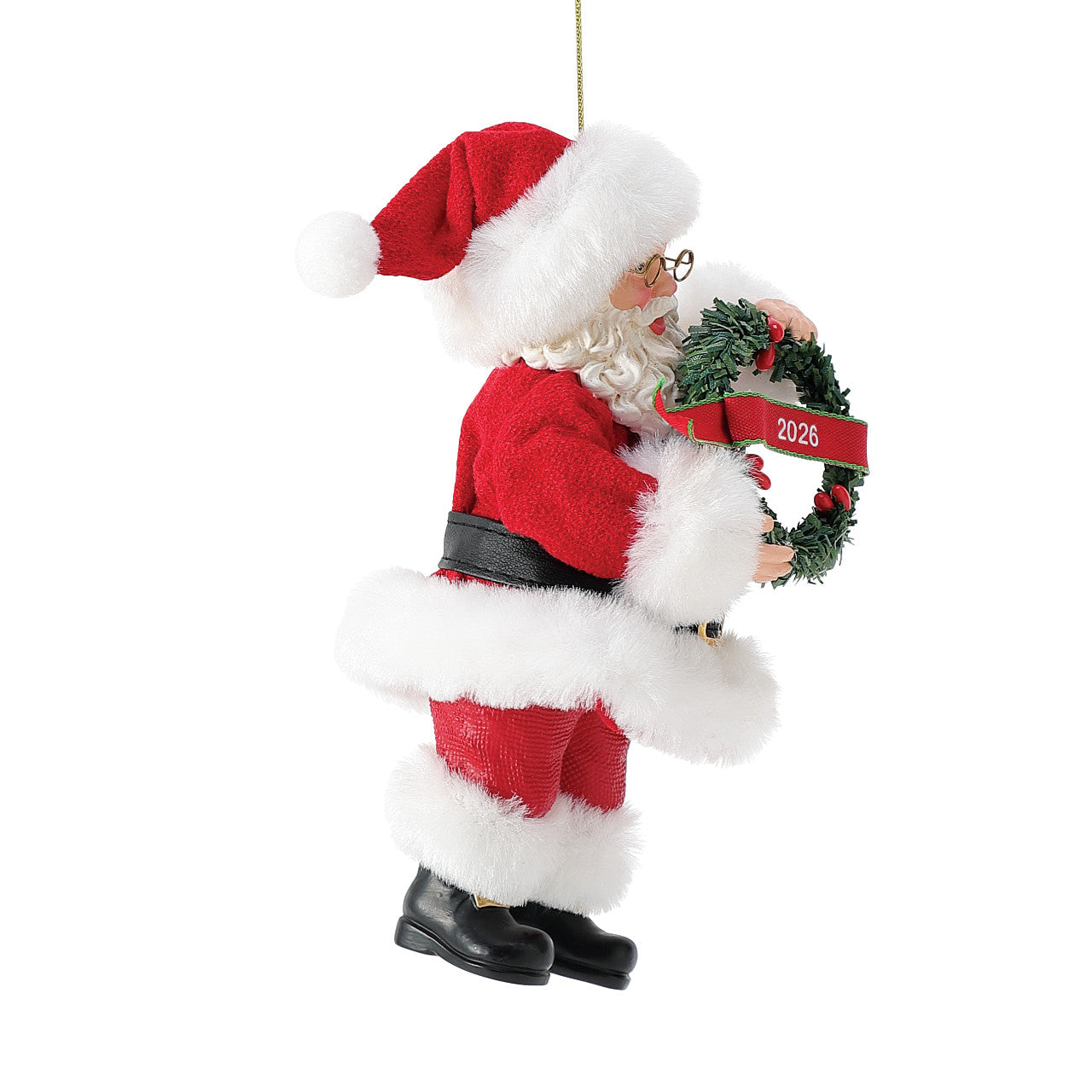 2026 Santa with Wreath Ornament