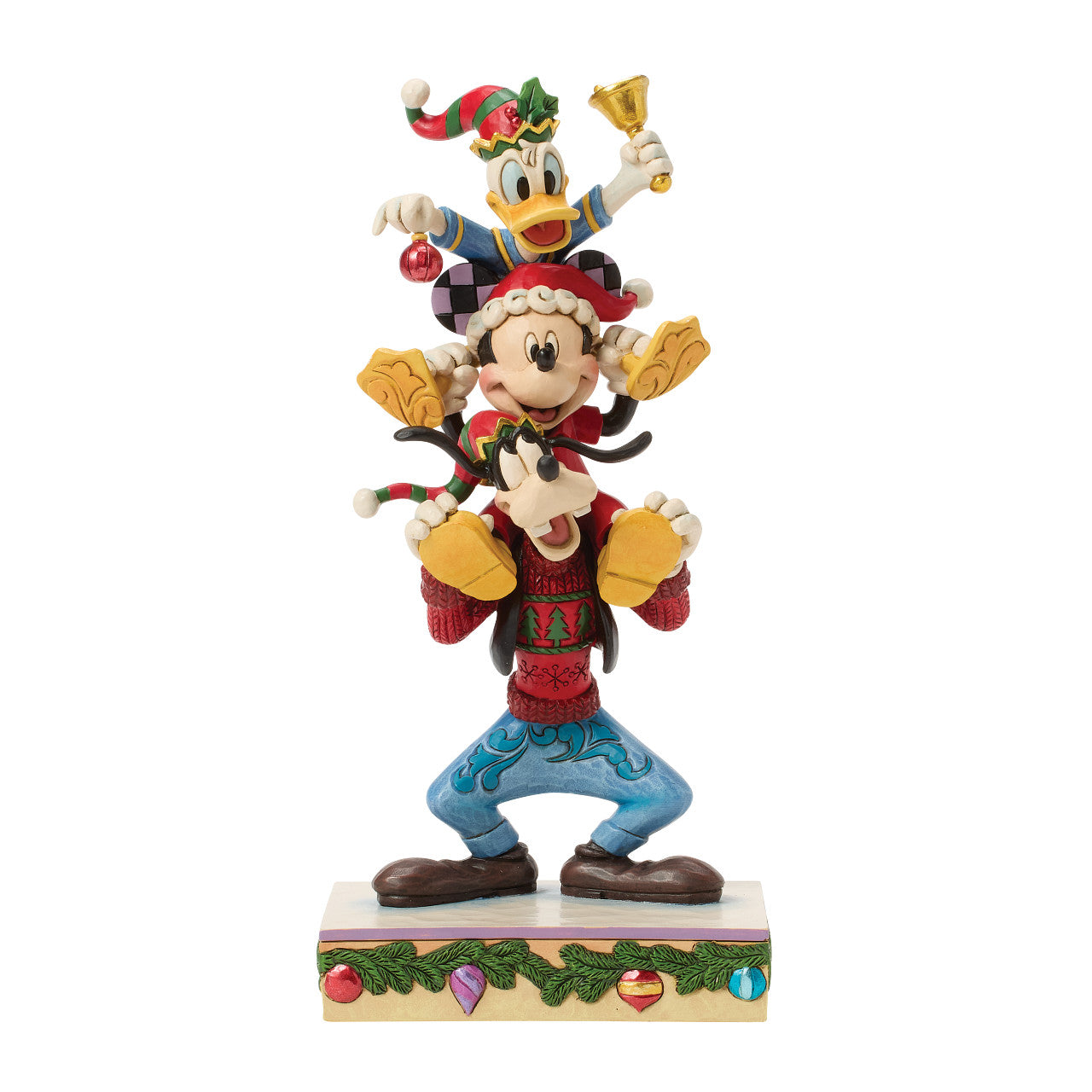 A Holiday Pile Up Mickey, Donald, and Goofy Stack