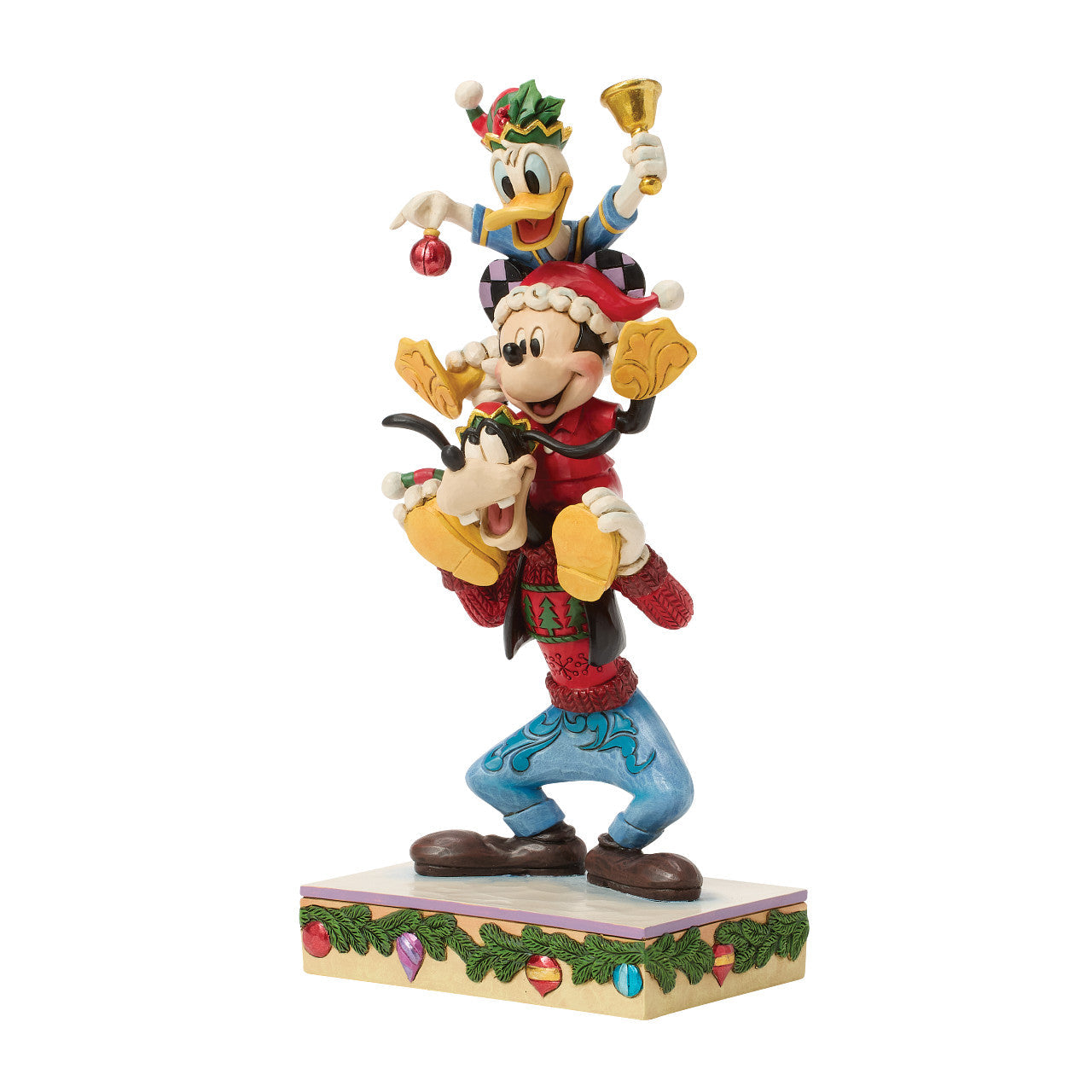 A Holiday Pile Up Mickey, Donald, and Goofy Stack