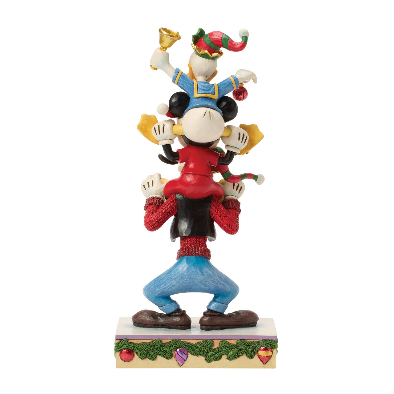 A Holiday Pile Up Mickey, Donald, and Goofy Stack