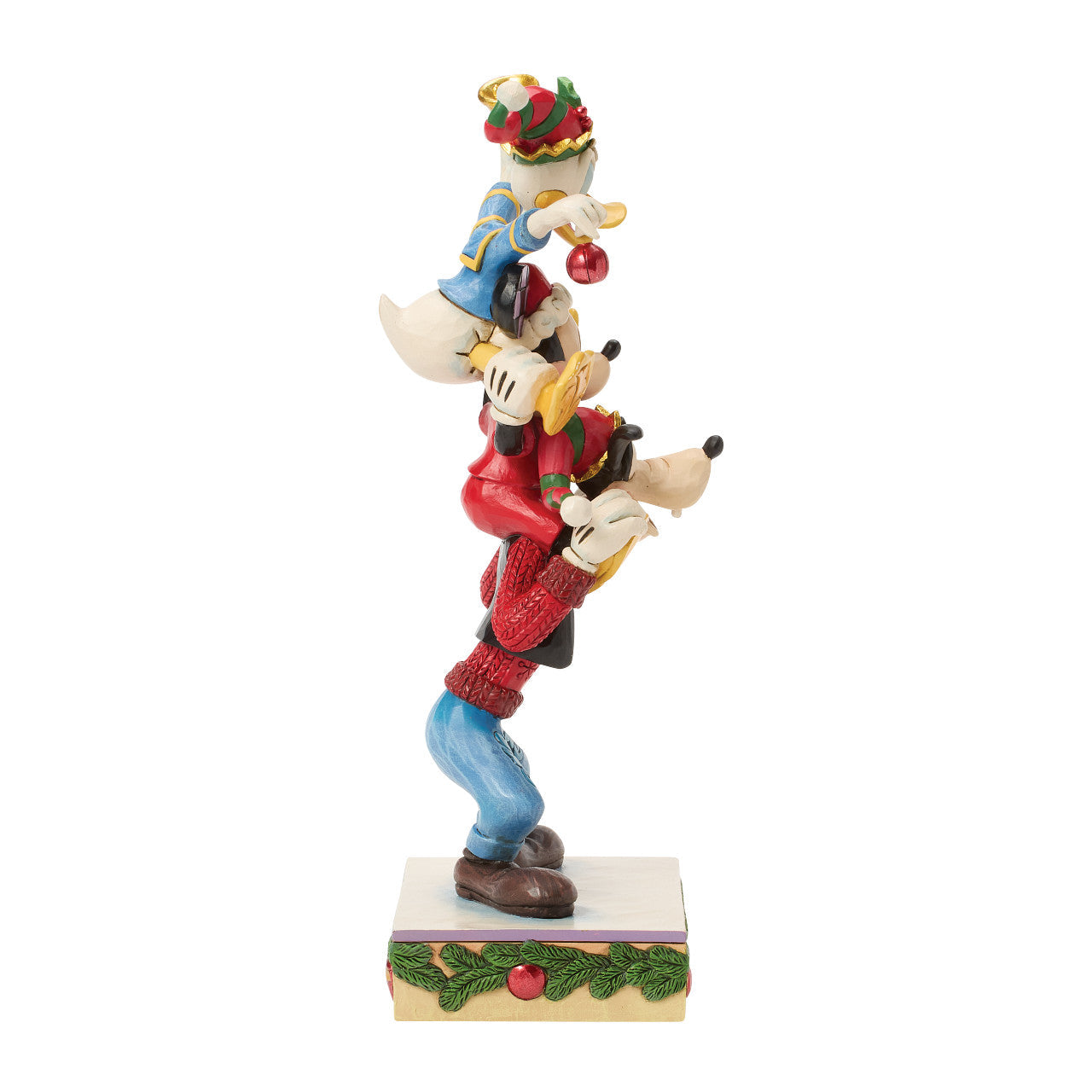 A Holiday Pile Up Mickey, Donald, and Goofy Stack